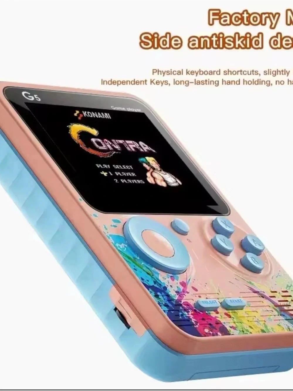 New G5 Handheld Console With 500 Classic Retro Games 3.0Inch Screen rechargeable